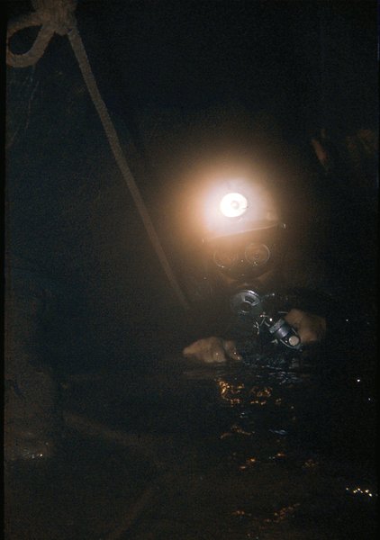 Apple diving the sump   Efflux